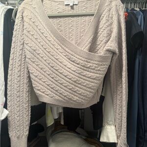 Intermix Cream Cable Knit Sweater